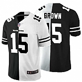 Nike Ravens 15 Marquise Brown Black And White Split Vapor Untouchable Limited Jersey Dyin,baseball caps,new era cap wholesale,wholesale hats